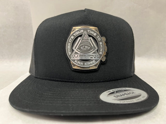 Ikandy Kar Kare snap back watch badge hats