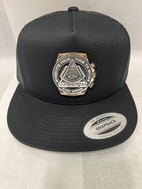 Ikandy Kar Kare snap back watch badge hats