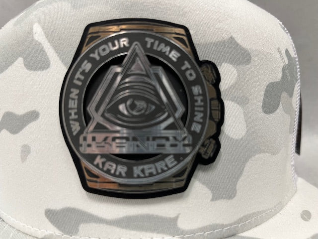 Ikandy Kar Kare snap back watch badge hats