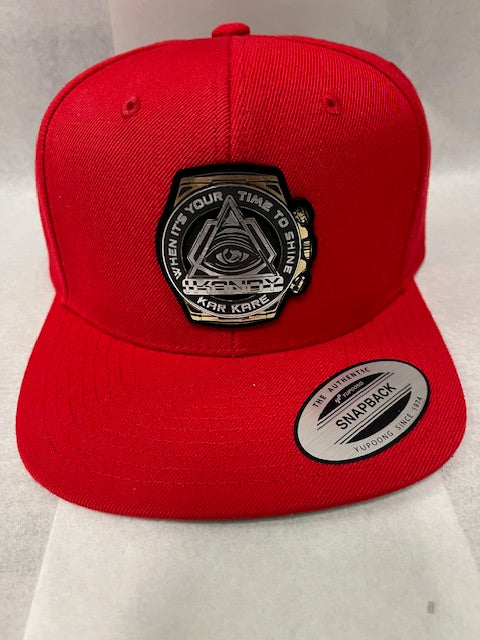 Ikandy Kar Kare snap back watch badge hats